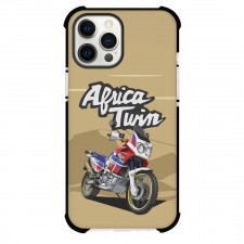 Motorbike Honda Phone Case For iPhone Samsung Galaxy Pixel OnePlus Vivo Xiaomi Asus Sony Motorola Nokia - Motorbike Honda Africa Twin 750 Illustration Art On Brown Background