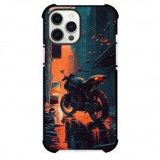 Motorbike Phone Case For iPhone Samsung Galaxy Pixel OnePlus Vivo Xiaomi Asus Sony Motorola Nokia - Motorbike And Rainy City Night Art Poster
