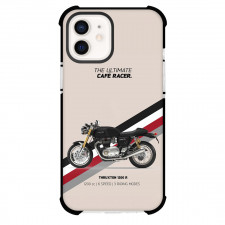 Motorbike Triumph Phone Case For iPhone Samsung Galaxy Pixel OnePlus Vivo Xiaomi Asus Sony Motorola Nokia - Motorbike Triumph Thruxton 1200 R On Black White Red Stripe