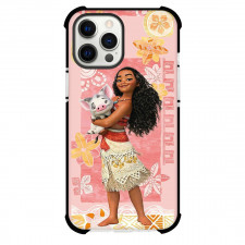 Moana Case For iPhone Samsung Galaxy Pixel OnePlus Vivo Xiaomi Asus Sony Motorola Nokia - Moana Holding Pua Flower Pattern Pink background