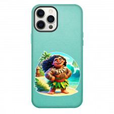 Moana Maui Case For iPhone Samsung Galaxy Pixel OnePlus Vivo Xiaomi Asus Sony Motorola Nokia - Maui Smiling Beach Background Sticker Art