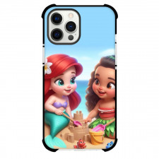 Moana Case For iPhone Samsung Galaxy Pixel OnePlus Vivo Xiaomi Asus Sony Motorola Nokia - Moana with Little Mermaid Illustration Chibi Art