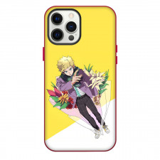 Mob Psycho 100 Teruki Hanazawa Phone Case For iPhone Samsung Galaxy Pixel OnePlus Vivo Xiaomi Asus Sony Motorola Nokia - Teruki Hanazawa Anime Character With Flower On Yellow Background