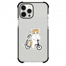 Mofusand Phone Case For iPhone Samsung Galaxy Pixel OnePlus Vivo Xiaomi Asus Sony Motorola Nokia - Bicycle Cat Portrait