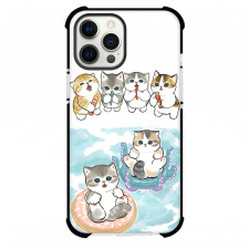Mofusand Phone Case For iPhone Samsung Galaxy Pixel OnePlus Vivo Xiaomi Asus Sony Motorola Nokia - Cat Floating Illustration