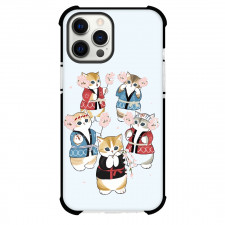 Mofusand Phone Case For iPhone Samsung Galaxy Pixel OnePlus Vivo Xiaomi Asus Sony Motorola Nokia - Characters Holding Flowers In Japanese Costume