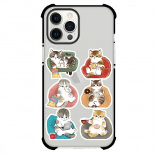 Mofusand Phone Case For iPhone Samsung Galaxy Pixel OnePlus Vivo Xiaomi Asus Sony Motorola Nokia - Characters Sitting Collage