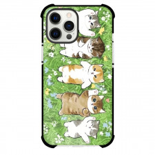Mofusand Phone Case For iPhone Samsung Galaxy Pixel OnePlus Vivo Xiaomi Asus Sony Motorola Nokia - Characters Sleeping On Grass Illustration