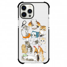 Mofusand Phone Case For iPhone Samsung Galaxy Pixel OnePlus Vivo Xiaomi Asus Sony Motorola Nokia - Characters Using Phone Illustration
