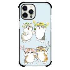 Mofusand Phone Case For iPhone Samsung Galaxy Pixel OnePlus Vivo Xiaomi Asus Sony Motorola Nokia - Characters Wearing Flower Crown Illustration