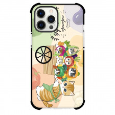 Mofusand Phone Case For iPhone Samsung Galaxy Pixel OnePlus Vivo Xiaomi Asus Sony Motorola Nokia - Mofumofu Marche Cafe Pushing Cart