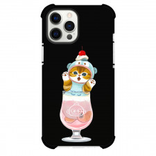 Mofusand Phone Case For iPhone Samsung Galaxy Pixel OnePlus Vivo Xiaomi Asus Sony Motorola Nokia - Pink Soda Cat