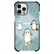 Mofusand Phone Case For iPhone Samsung Galaxy Pixel OnePlus Vivo Xiaomi Asus Sony Motorola Nokia - Shark Cat Running Illustration