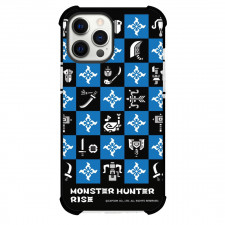 Monster Hunter Phone Case For iPhone Samsung Galaxy Pixel OnePlus Vivo Xiaomi Asus Sony Motorola Nokia - Blue And Black Icons Pattern Art
