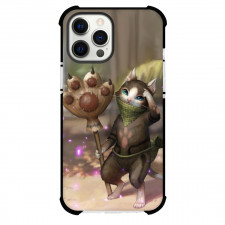 Monster Hunter Felyne Phone Case For iPhone Samsung Galaxy Pixel OnePlus Vivo Xiaomi Asus Sony Motorola Nokia - Felyne Holding Broom 3D Illustration