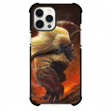 Monster Hunter Rajang Phone Case For iPhone Samsung Galaxy Pixel OnePlus Vivo Xiaomi Asus Sony Motorola Nokia - Rajang Running Lava Background