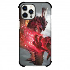 Monster Hunter Rathalos Phone Case For iPhone Samsung Galaxy Pixel OnePlus Vivo Xiaomi Asus Sony Motorola Nokia - Rathalos Flying Flaming Craw Illustration