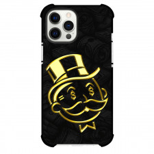 Monopoly Phone Case For iPhone Samsung Galaxy Pixel OnePlus Vivo Xiaomi Asus Sony Motorola Nokia - Uncle Pennybags Gold Lining Logo