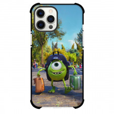 Monster University Mike Wazowski Phone Case For iPhone and Samsung Galaxy Devices - Mike Wazowski Holding Baggage