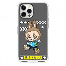 The Monsters Labubu Case For iPhone Samsung Galaxy Pixel OnePlus Vivo Xiaomi Asus Sony Motorola Nokia - The Monsters Labubu Smiling Dance Portrait On Gray Background