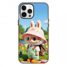 The Monsters Labubu Phone Case For iPhone Samsung Galaxy Pixel OnePlus Vivo Xiaomi Asus Sony Motorola Nokia - Wearing Bag Pink Hat Portrait