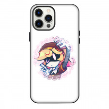 Murder Drones Lizzy Phone Case For iPhone Samsung Galaxy Pixel OnePlus Vivo Xiaomi Asus Sony Motorola Nokia - Lizzy Round Sticker On Light Pink Background