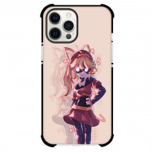 Murder Drones Lizzy Phone Case For iPhone Samsung Galaxy Pixel OnePlus Vivo Xiaomi Asus Sony Motorola Nokia - Lizzy Standing With Glowing Pink Eyes Illustration Art On Pink Background