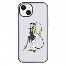 Murder Drones N Phone Case For iPhone Samsung Galaxy Pixel OnePlus Vivo Xiaomi Asus Sony Motorola Nokia - N Holding Scissor Blades Standing On Gray Background