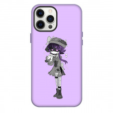 Murder Drones Nori Doorman Phone Case For iPhone Samsung Galaxy Pixel OnePlus Vivo Xiaomi Asus Sony Motorola Nokia - Nori Doorman Standing Grayscale Drawing On Purple Background