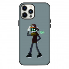Murder Drones Thad Phone Case For iPhone Samsung Galaxy Pixel OnePlus Vivo Xiaomi Asus Sony Motorola Nokia - Thad Looking Back Standing On Gray Background