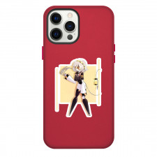Murder Drones V Phone Case For iPhone Samsung Galaxy Pixel OnePlus Vivo Xiaomi Asus Sony Motorola Nokia - V Robot Girl Standing On Beige Background Sticker
