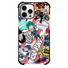 My Hero Academia Phone Case For iPhone And Samsung Galaxy Devices - My Hero Academia Characters Cartoon Art Collage Sticker