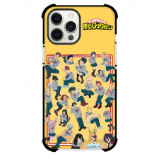 My Hero Academia Phone Case For iPhone And Samsung Galaxy Devices - My Hero Academia Class 1A Characters On Yellow Background