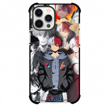 My Hero Academia Shoto Todoroki Case For iPhone Samsung Galaxy Pixel OnePlus Vivo Xiaomi Asus Sony Motorola Nokia - Shoto Todoroki Mixing Grayscale and Color Collage Background