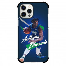 NBA Anthony Edwards Phone Case For iPhone Samsung Galaxy Pixel OnePlus Vivo Xiaomi Asus Sony Motorola Nokia - Anthony Edwards Dribble Portrait Name Poster
