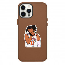 NBA Jalen Brunson Phone Case For iPhone Samsung Galaxy Pixel OnePlus Vivo Xiaomi Asus Sony Motorola Nokia - Jalen Brunson 11 New York Knicks Signature Posture Illustration Art Sticker