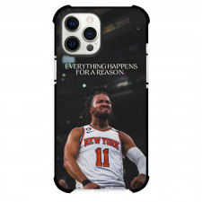 NBA Jalen Brunson Phone Case For iPhone Samsung Galaxy Pixel OnePlus Vivo Xiaomi Asus Sony Motorola Nokia - Jalen Brunson Everything Happens For A Reason Quote Portrait