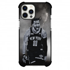 NBA Jalen Brunson Phone Case For iPhone Samsung Galaxy Pixel OnePlus Vivo Xiaomi Asus Sony Motorola Nokia - Jalen Brunson Thunder Shouting Portrait In Gray