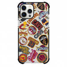 NBA Cleveland Cavaliers Phone Case For iPhone and Samsung Galaxy Devices - Cleveland Cavaliers Mania Collage Logo