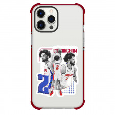 NBA Cade Cunningham Phone Case For iPhone Samsung Galaxy Pixel OnePlus Vivo Xiaomi Asus Sony Motorola Nokia - Cade Cunningham Shout Grayscale Portrait Collage Sticker