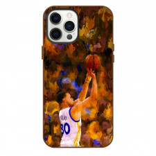 NBA Stephen Curry Phone Case For iPhone Samsung Galaxy Pixel OnePlus Vivo Xiaomi Asus Sony Motorola Nokia - Stephen Curry Shooting Side Portrait Watercolor Art