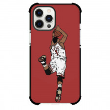 NBA Derrick Rose Phone Case For iPhone Samsung Galaxy Pixel OnePlus Vivo Xiaomi Asus Sony Motorola Nokia - Derrick Rose Dunk In Red Background Vector Art