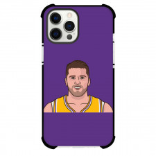 NBA Luka Doncic Phone Case For iPhone Samsung Galaxy Pixel OnePlus Vivo Xiaomi Asus Sony Motorola Nokia - Luka Doncic Cartoon Illustration On Purple Background