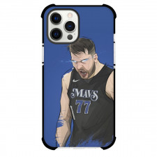 NBA Luka Doncic Phone Case For iPhone Samsung Galaxy Pixel OnePlus Vivo Xiaomi Asus Sony Motorola Nokia - Luka Doncic Glowing Eyes Rage Portrait Illustration