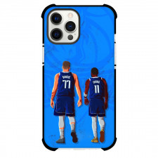 NBA Phone Case For iPhone Samsung Galaxy Pixel OnePlus Vivo Xiaomi Asus Sony Motorola Nokia - Luka Doncic And Kyrie Irving Back Portrait Jersey Cartoon Art