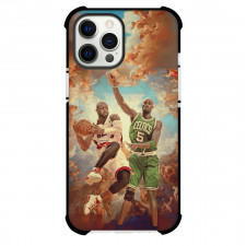 NBA Phone Case For iPhone Samsung Galaxy Pixel OnePlus Vivo Xiaomi Asus Sony Motorola Nokia - Dwayne Wade And Kevin Garnett Block Layup Renaissance Art