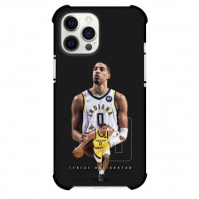 NBA Tyrese Haliburton Phone Case For iPhone Samsung Galaxy Pixel OnePlus Vivo Xiaomi Asus Sony Motorola Nokia - Tyrese Haliburton Dribble Portrait Poster In Black Background