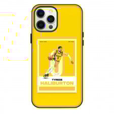 NBA Tyrese Haliburton Phone Case For iPhone Samsung Galaxy Pixel OnePlus Vivo Xiaomi Asus Sony Motorola Nokia - Tyrese Haliburton Indiana Pacers Dribbling On Yellow Background