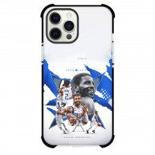 NBA Kyrie Irving Phone Case For iPhone and Samsung Galaxy Devices - Kyrie Irving Dallas Mavericks 2 Portrait On Blue White Background
