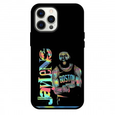 NBA Jaylen Brown Phone Case For iPhone and Samsung Galaxy Devices - Jaylen Brown Boston Celtics Celebration On Holographic Background